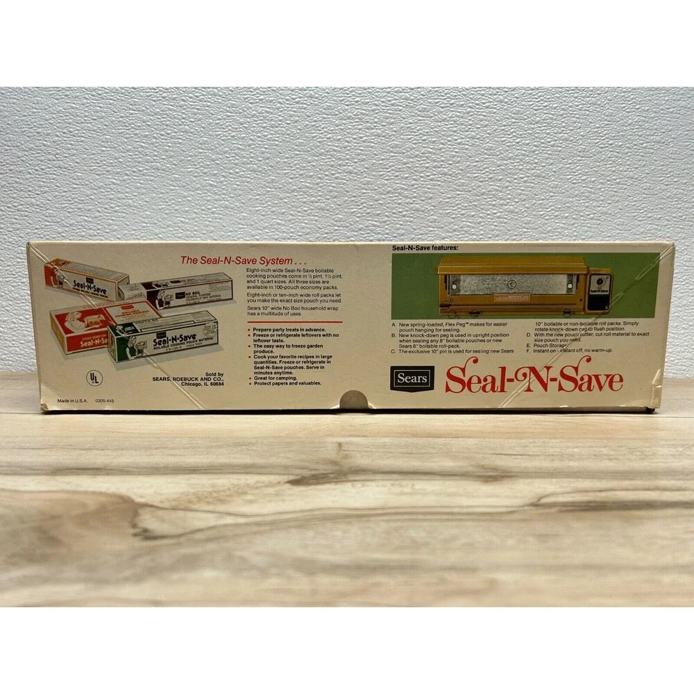 Vtg Sears Seal N Save Cook Save Prepaire Preserve Food Sealing White Machine